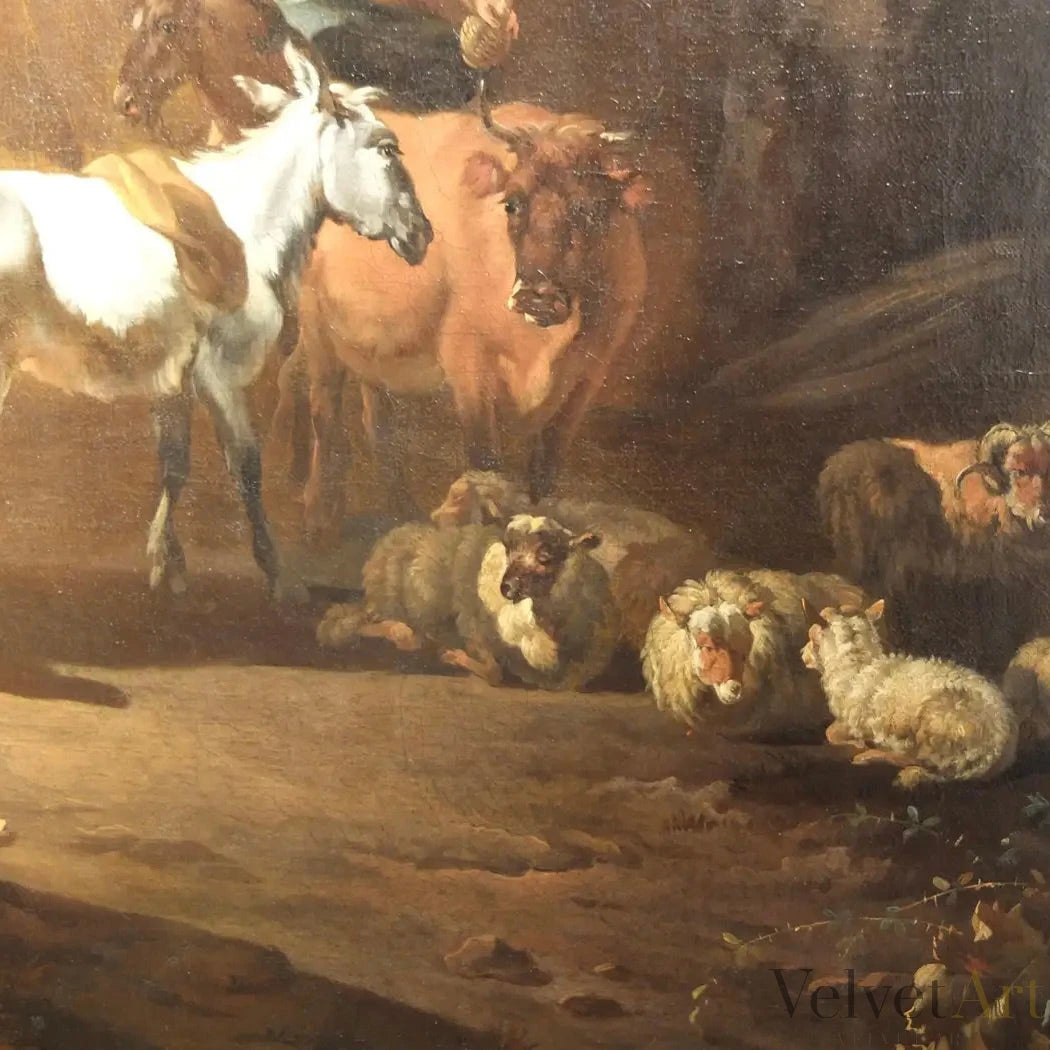 Jan Van Der Bent | “Paisaje Ideal con Bodegón Animal” | Pintura Barroca Holandesa, 1680