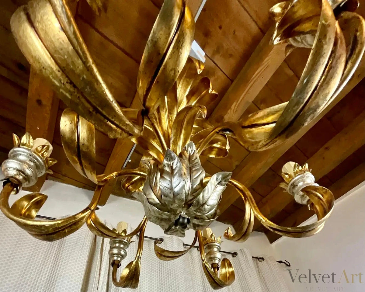 Lámpara de Araña Francesa Estilo Maison Jansen