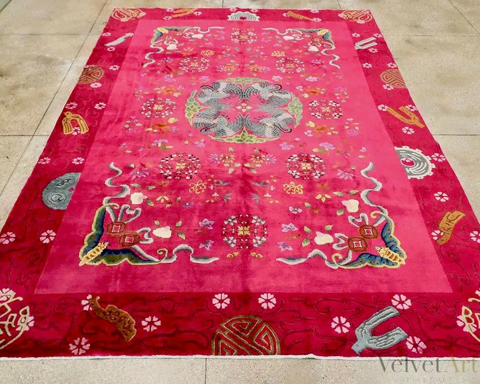 Alfombra Estilo Art Deco, China 1920 – vista 3 de 4