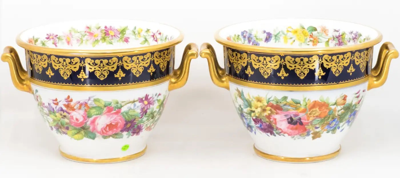 Par de Jarrones de Sevres, Siglo XIX