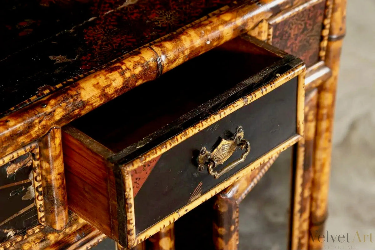 Gabinete esmaltado de bambú inglés, 1880 – vista 10 de 12