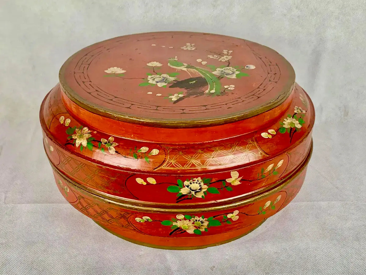 Caja de Boda China Lacada en Rojo | 1890