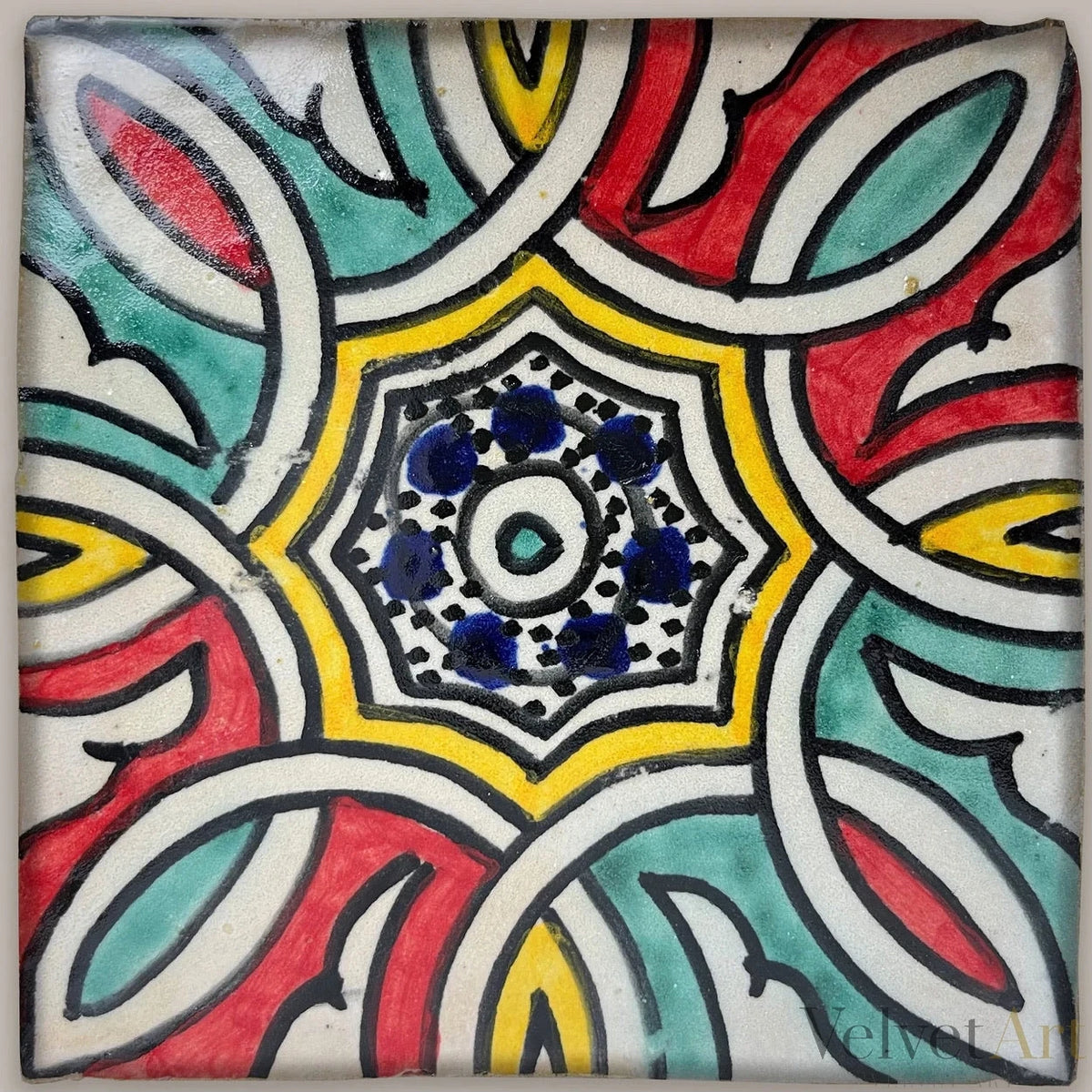10 azulejos marroquíes artesanales modelo Fez