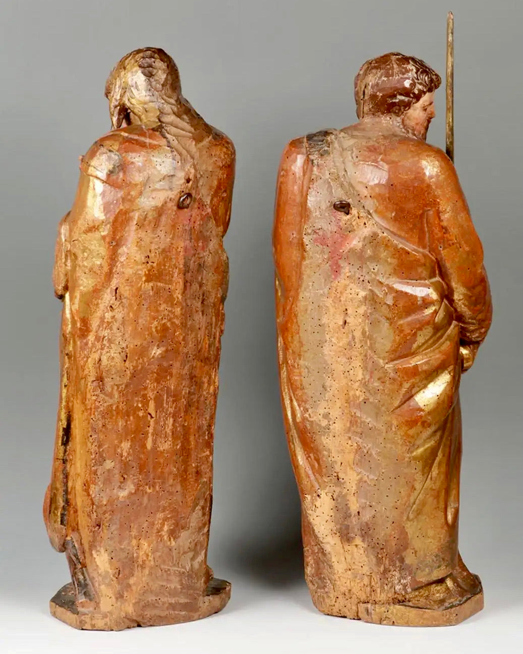 San Juan y San Pablo | Escultura de Madera Policromada | Escuela Castellana Siglo XVI