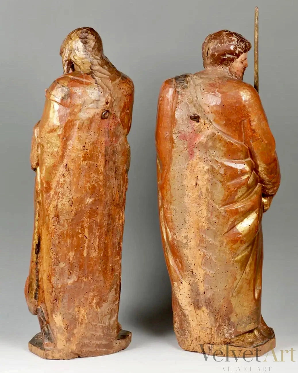 San Juan y San Pablo | Escultura de Madera Policromada | Escuela Castellana Siglo XVI