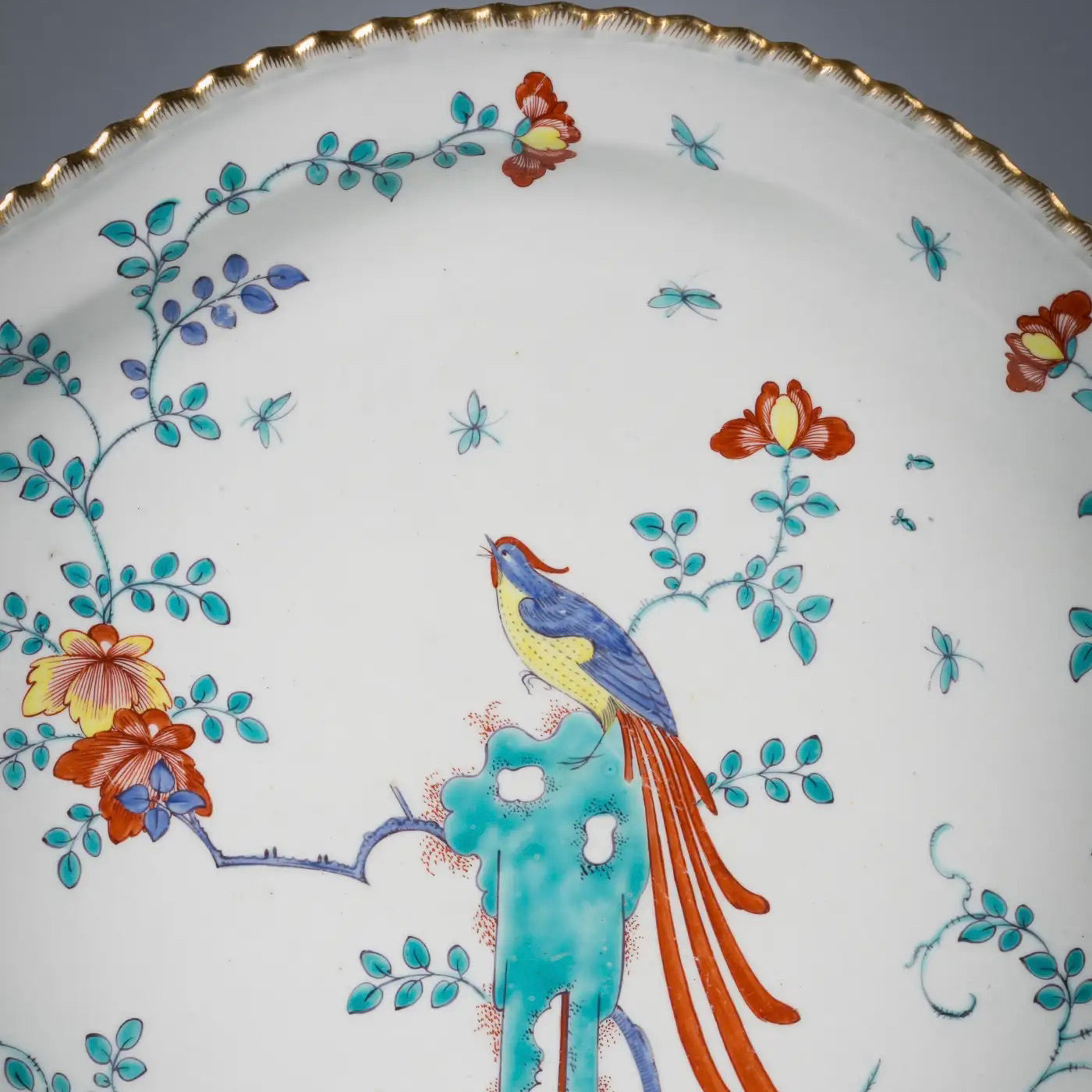 Fuente de Porcelana Inglesa Worcester, 1760