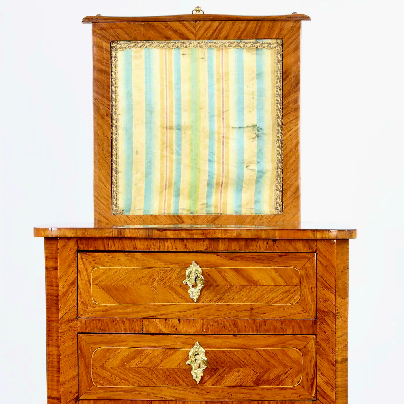 Mesa francesa Luis XV "Table Chiffonière"con Marquetería y Biombo, 1765