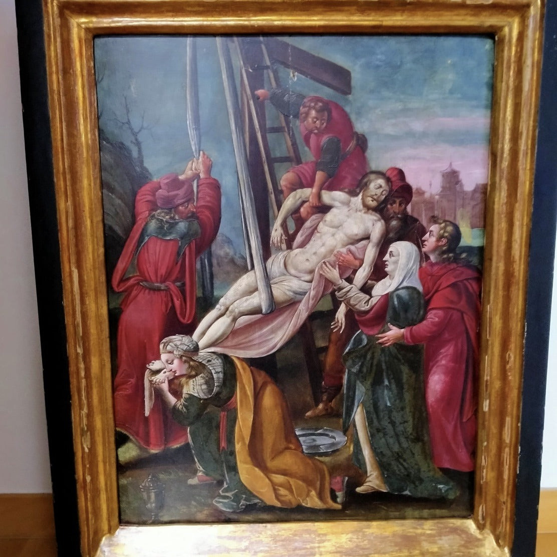 El Descendimiento | Escuela Hispanoflamenca | Óleo sobre Tabla del Siglo XVI