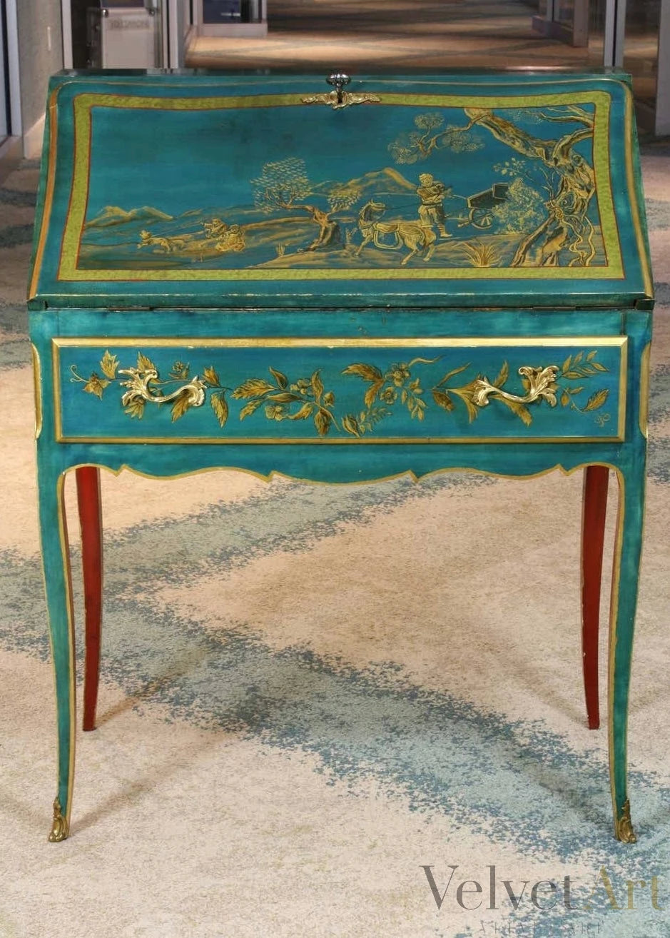Escritorio Buró Estilo Chinoiserie, Francia, 1950 – vista 3 de 6