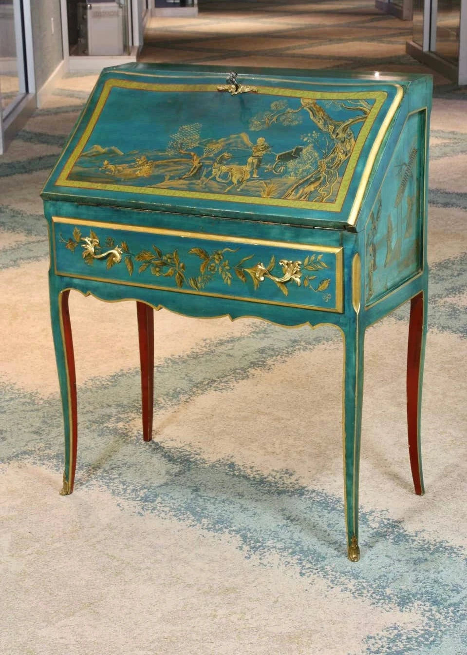 Escritorio Buró Estilo Chinoiserie, Francia, 1950 – vista 5 de 6