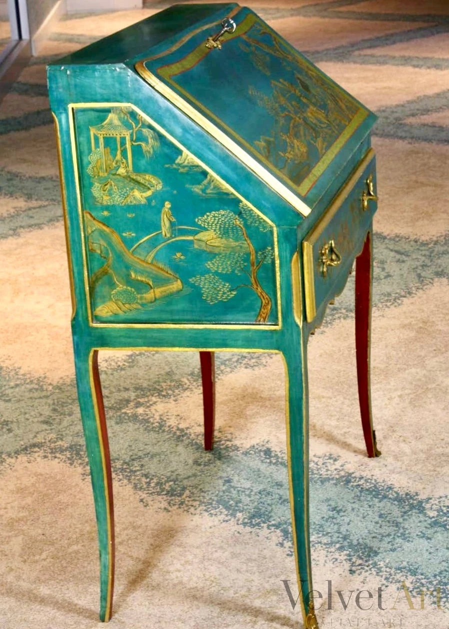Escritorio Buró Estilo Chinoiserie, Francia, 1950 – vista 2 de 6