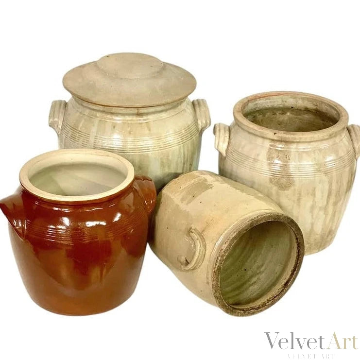 Ollas de Terracota Francesa Vidriada del Siglo XIX – vista 2 de 9