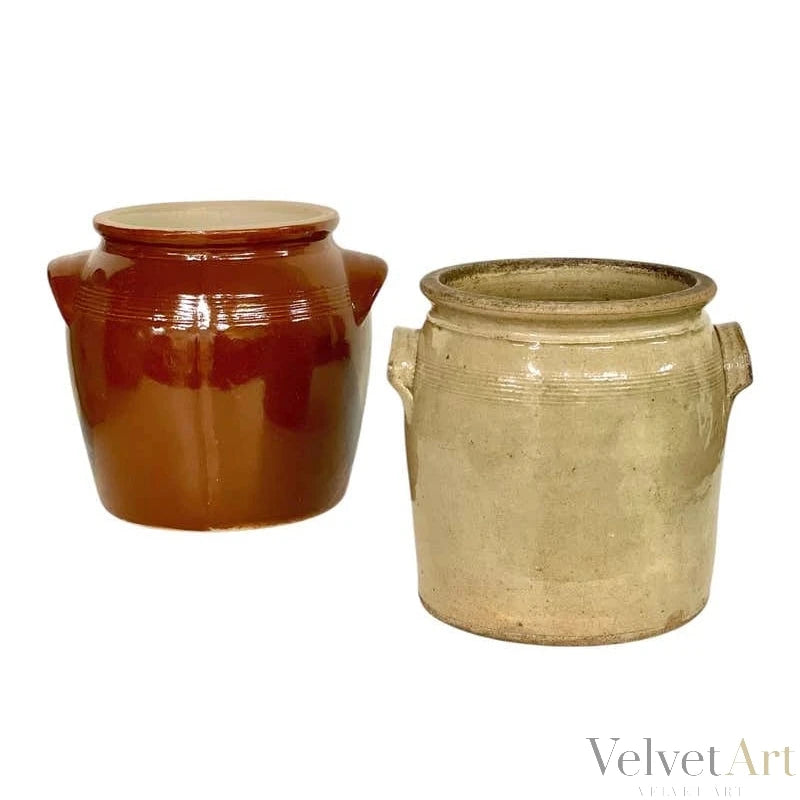 Ollas de Terracota Francesa Vidriada del Siglo XIX – vista 5 de 9