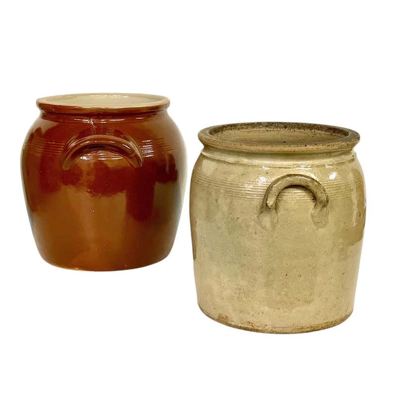 Ollas de Terracota Francesa Vidriada del Siglo XIX