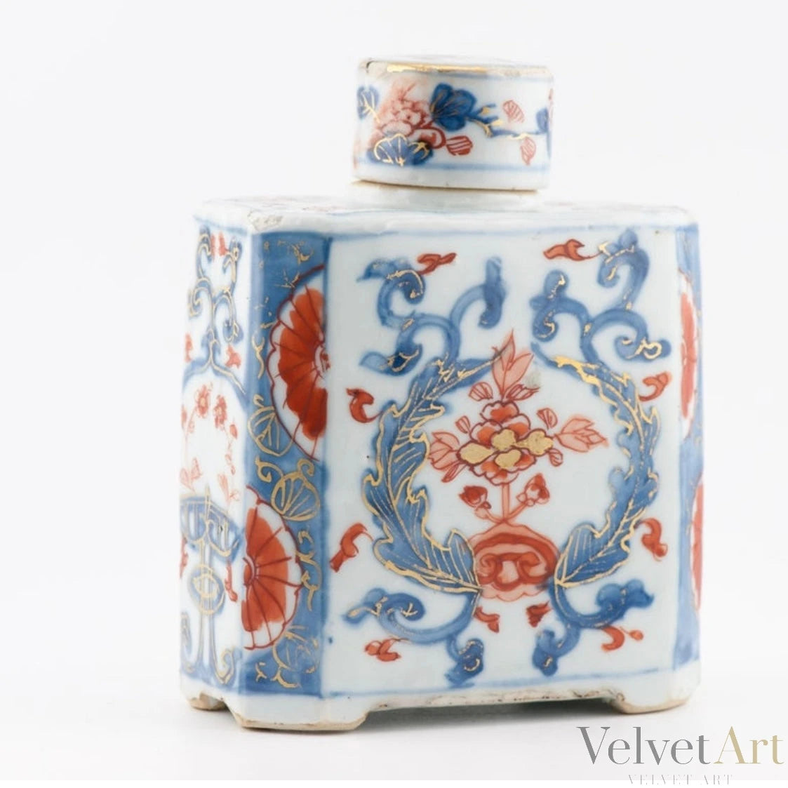 Bote de Té | Porcelana China Imari | Periodo Kangxi | China, 1690