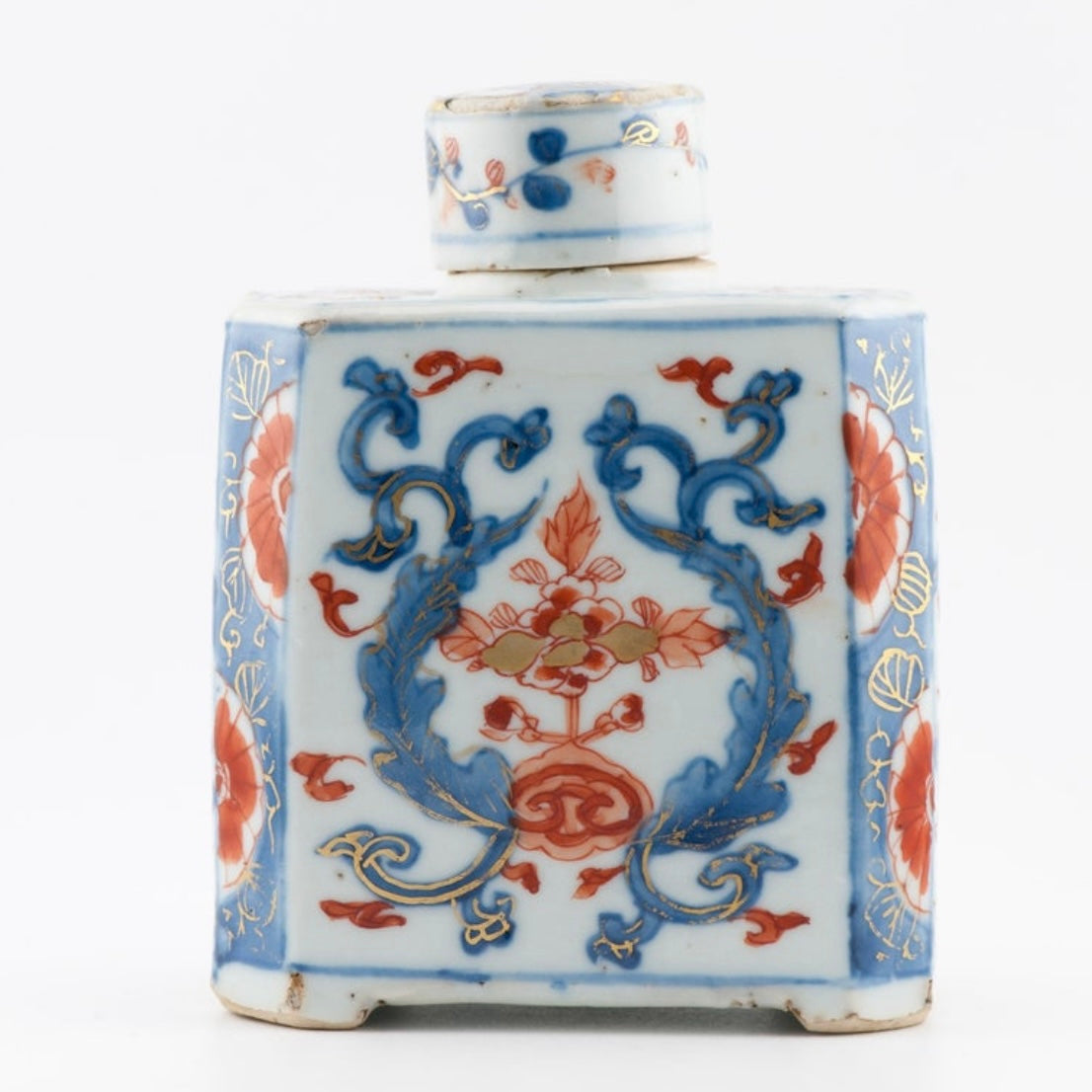 Bote de Té | Porcelana China Imari | Periodo Kangxi | China, 1690