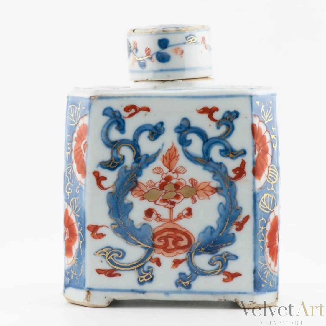 Bote de Té | Porcelana China Imari | Periodo Kangxi | China, 1690