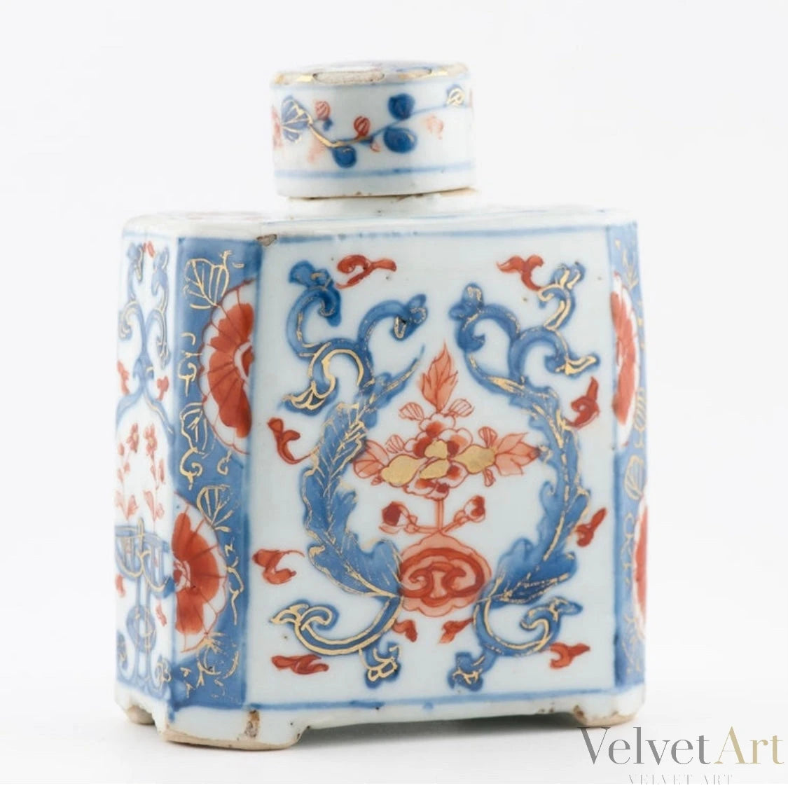 Bote de Té | Porcelana China Imari | Periodo Kangxi | China, 1690