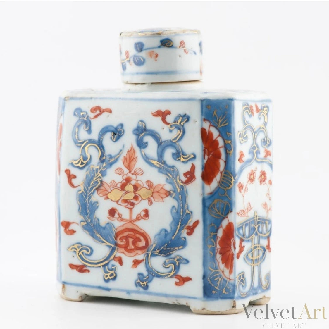 Bote de Té | Porcelana China Imari | Periodo Kangxi | China, 1690