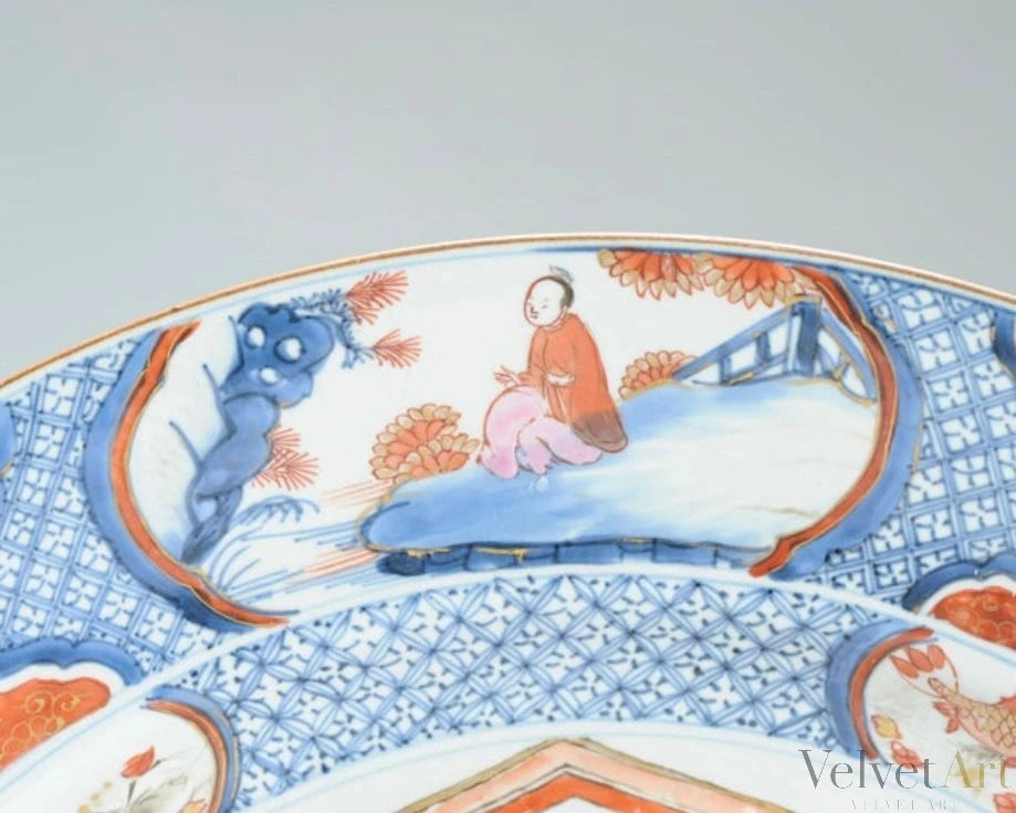 Plato de Porcelana China Armorial Imari | Escudo de Armas Utrech | Siglo XVIII