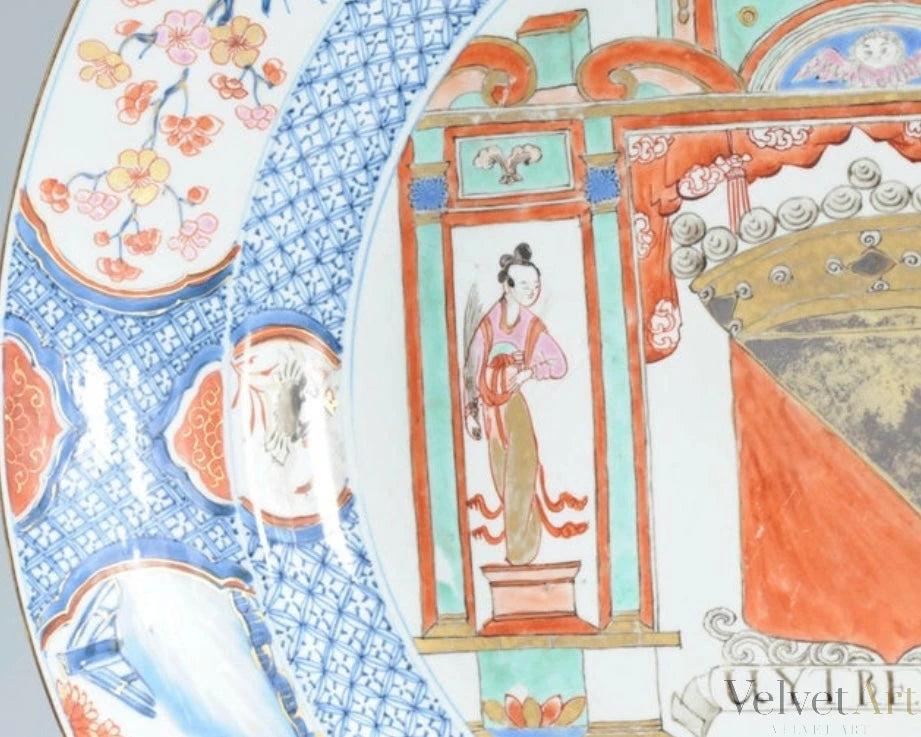 Plato de Porcelana China Armorial Imari | Escudo de Armas Utrech | Siglo XVIII