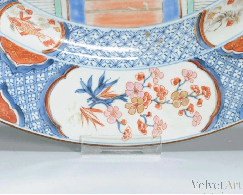 Plato de Porcelana China Armorial Imari | Escudo de Armas Utrech | Siglo XVIII