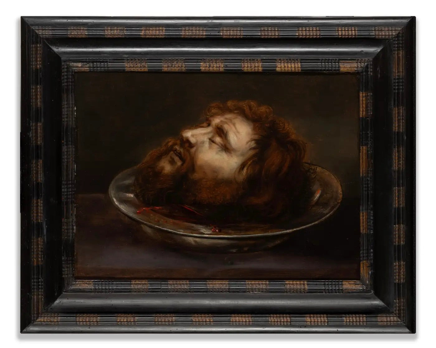 Círculo de Rubens – Johannesschüssel: "Cabeza de San Juan Bautista" | Óleo sobre Tabla, 1630