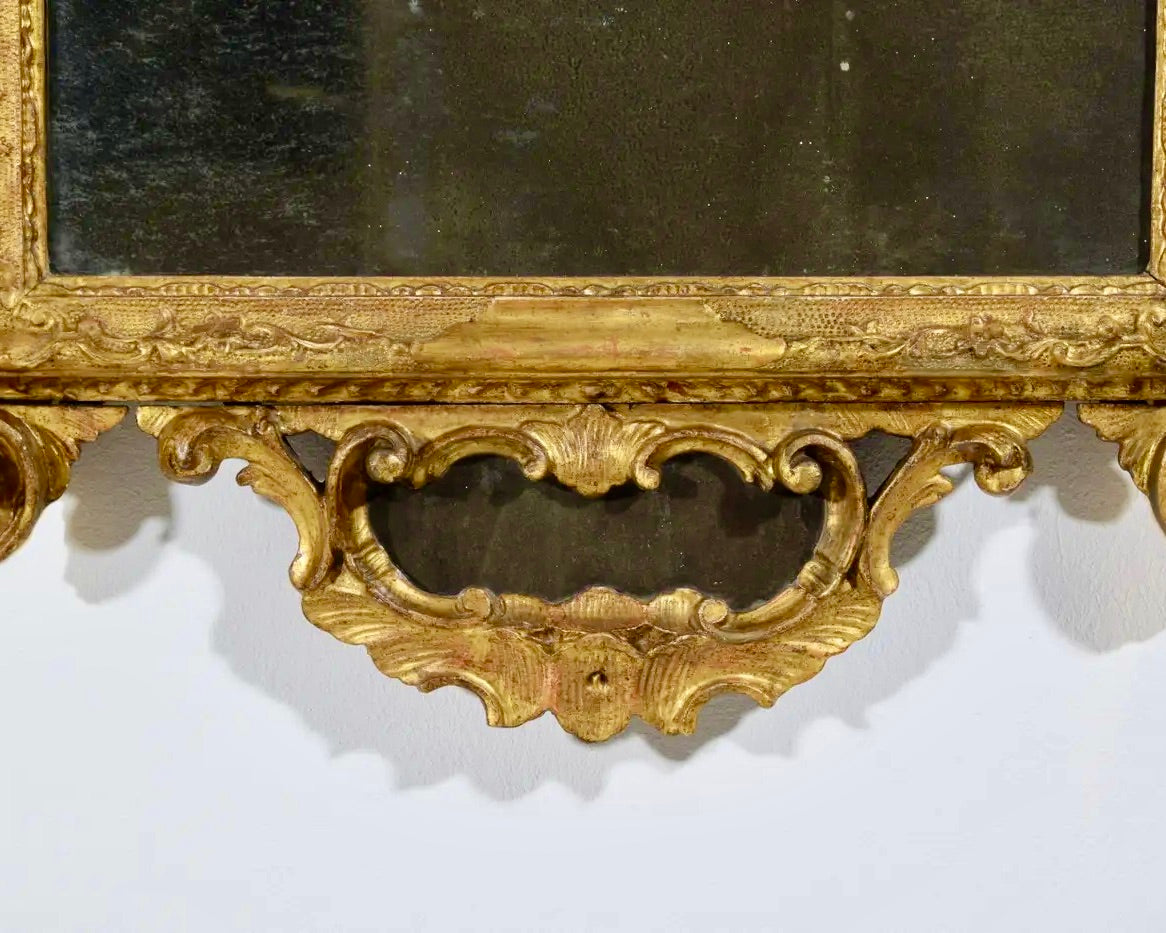 Espejo Veneciano Barroco de Madera Tallada y Pan de Oro