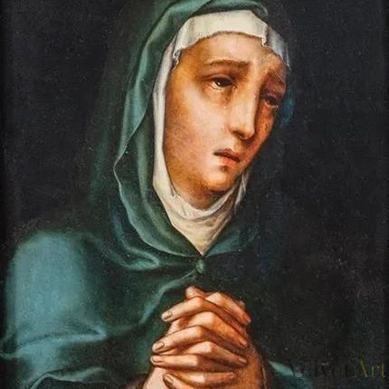 Luis de Morales, El Divino: Virgen Dolorosa, Óleo sobre Tabla Siglo XVI – vista 4 de 5