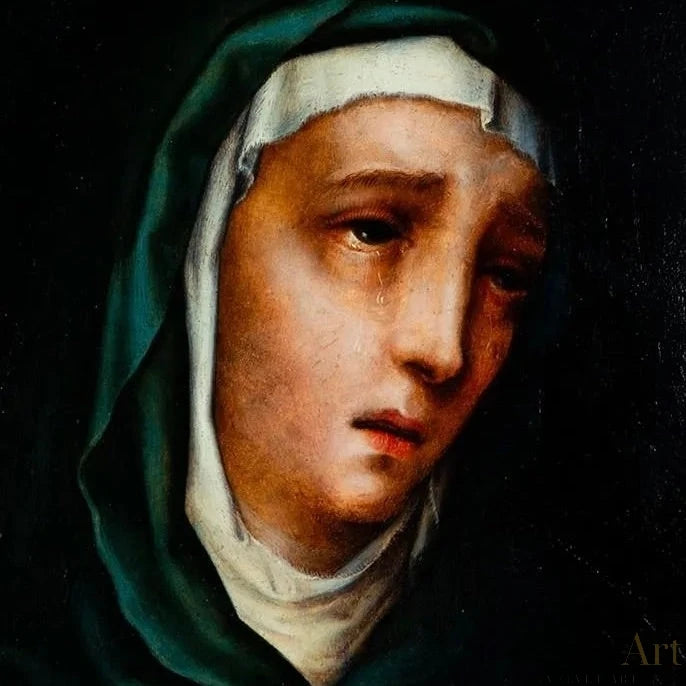 Luis de Morales, El Divino: Virgen Dolorosa, Óleo sobre Tabla Siglo XVI – vista 2 de 5