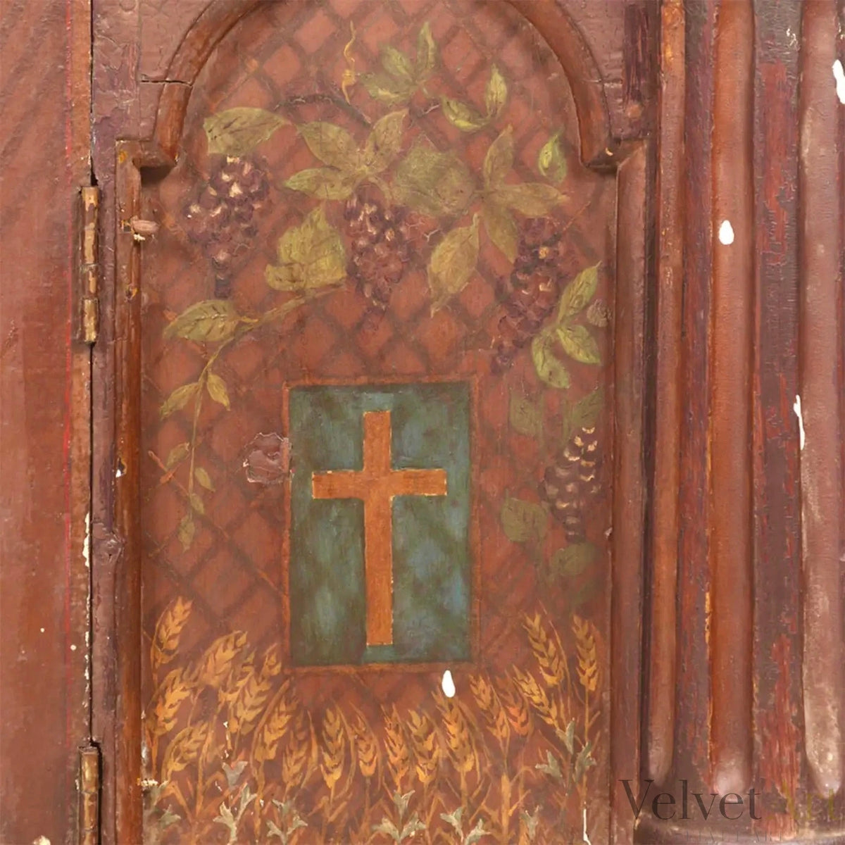 Altar Indoportugués de Goa del Siglo XVIII | Símbolo Eucarístico Central