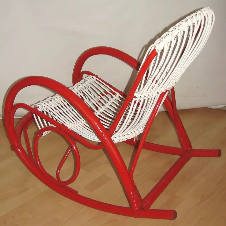 Mecedora de Ratán Rohé Noordwolde | Holanda, 1970
