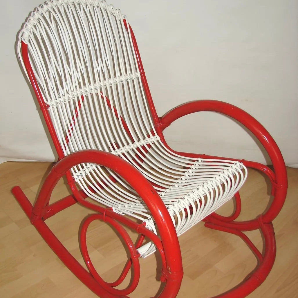 Mecedora de Ratán Rohé Noordwolde | Holanda, 1970