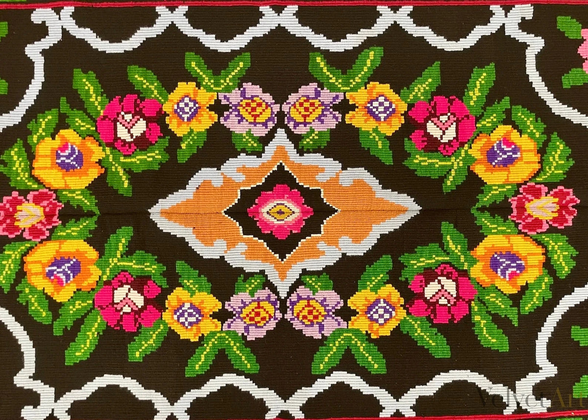 Alfombra Rumana de Oltenia Tejida a Mano Años 70