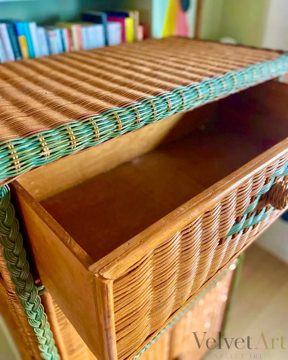 Armario Escritorio Vintage de Mimbre y Ratán – vista 6 de 6