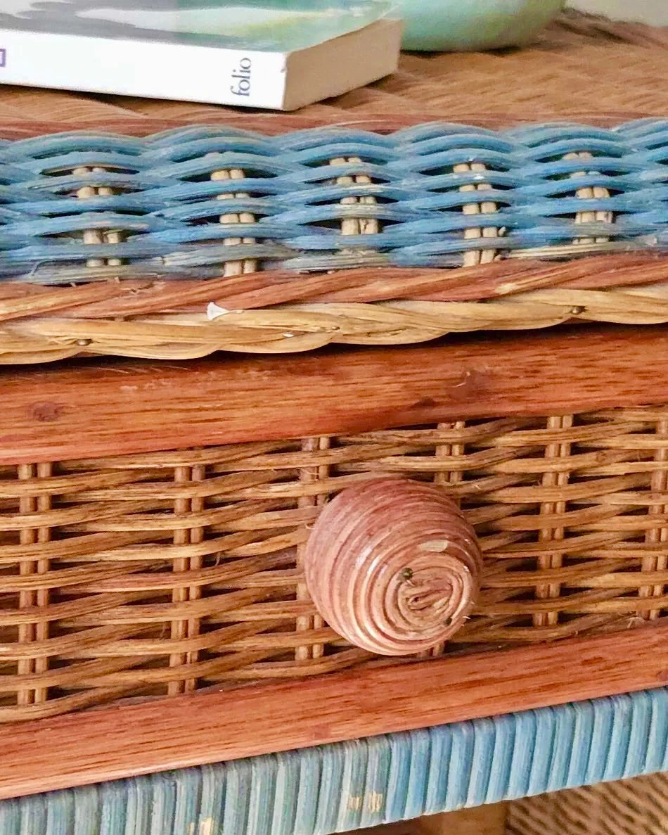 Mesita Francesa de Ratán de la Firma Grange – vista 5 de 9