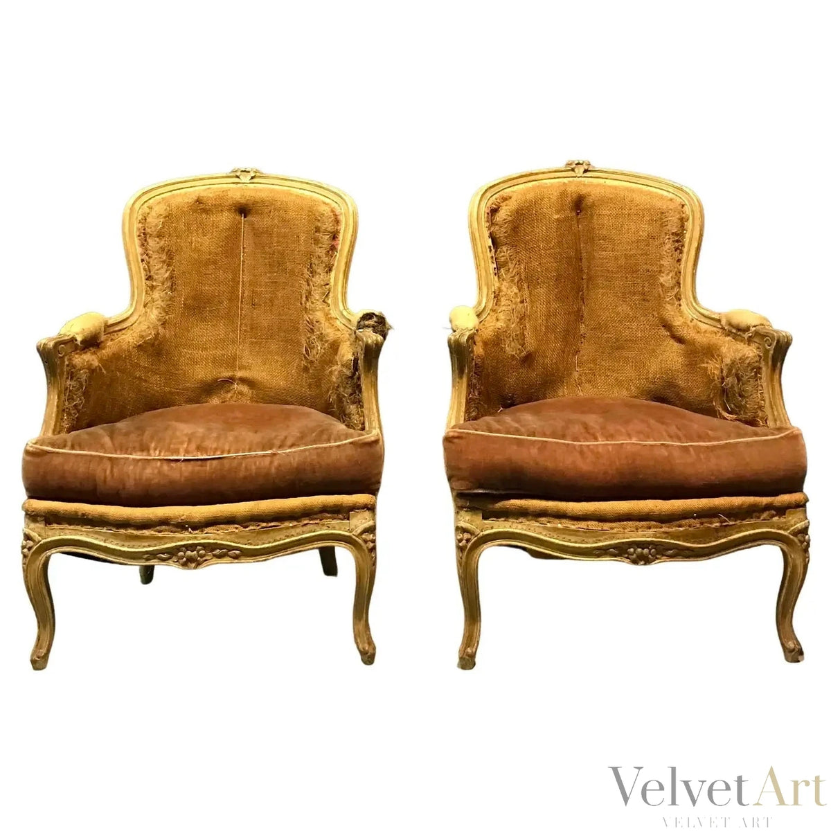 Sillones Bergère Franceses del Siglo XIX | Estilo Luis XV