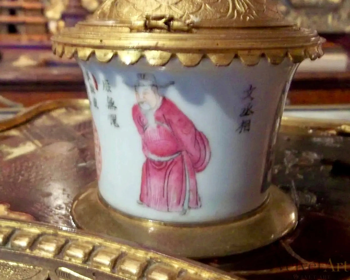 Tintero Chinoiserie Lacado Estilo Luis XV, 1860 – vista 7 de 8