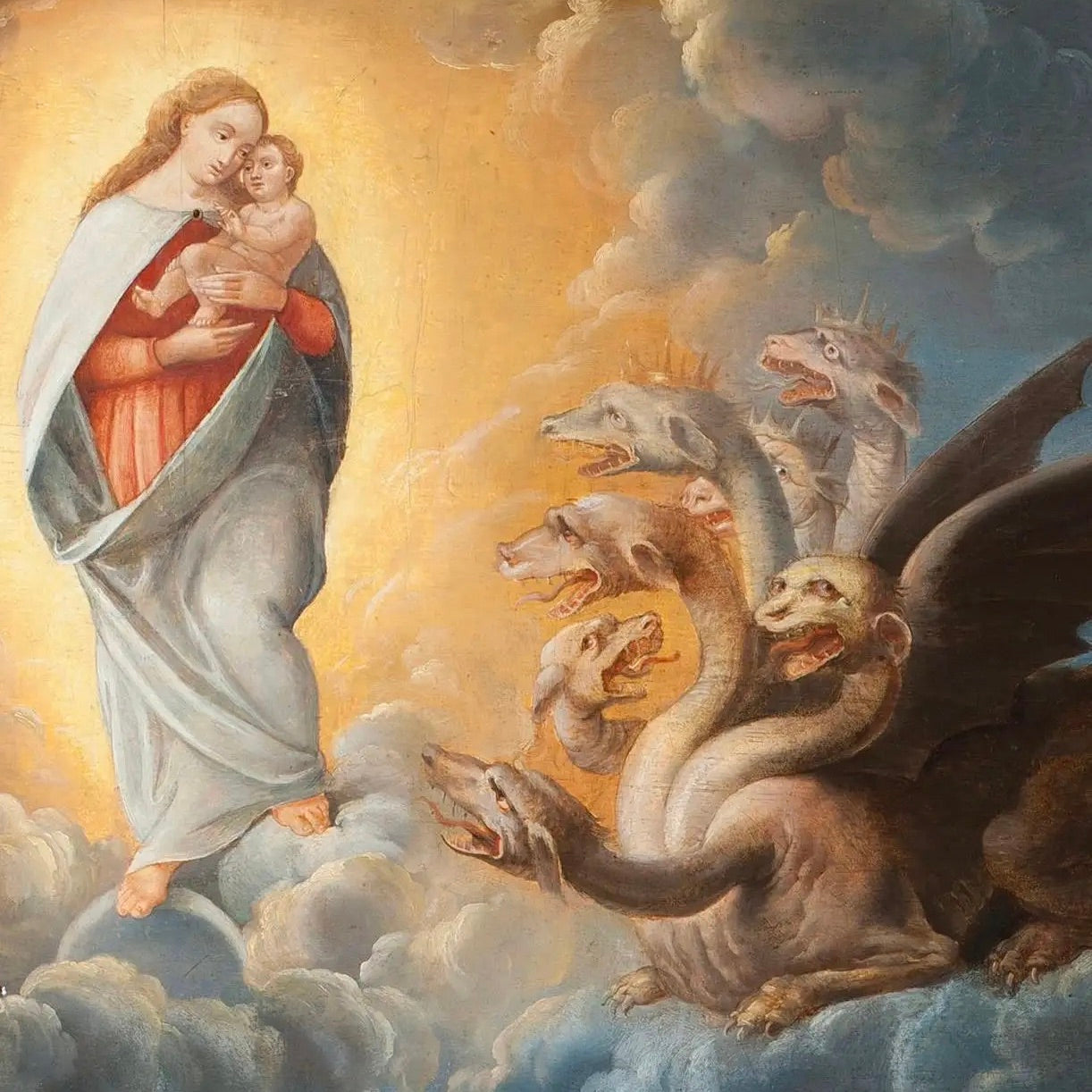 Visión de San Juan en Patmos | Maestro Napolitano del siglo XVI