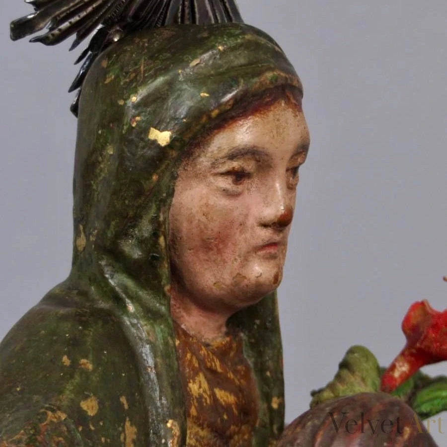 Escuela Andaluza, Siglo XVII | "Santa Ana Enseñando a Leer a la Virgen Niña"