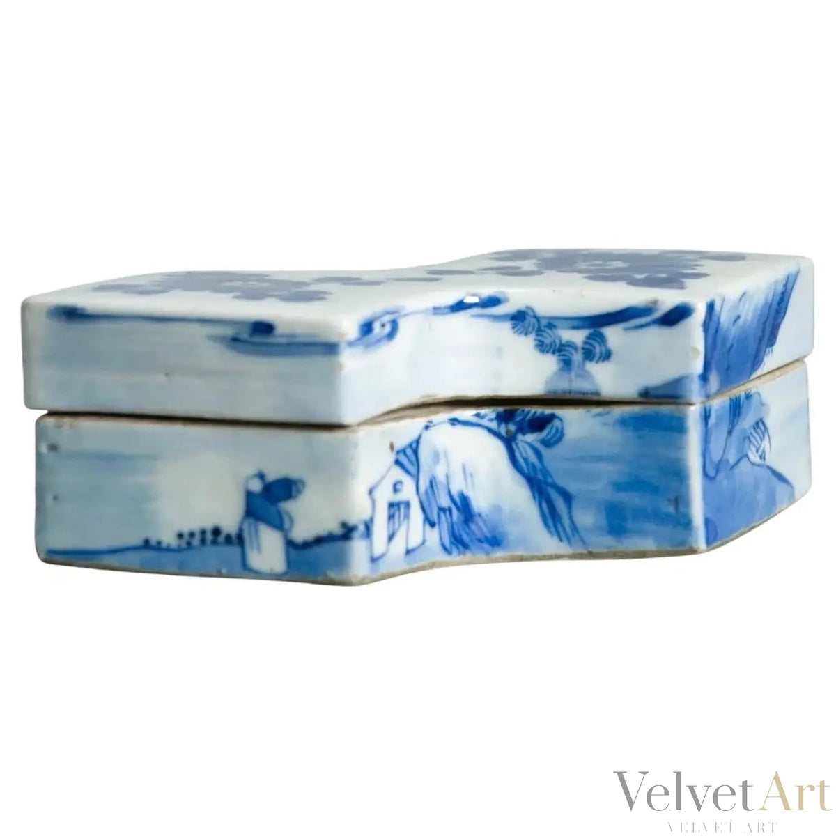 Caja de Porcelana Azul y Blanca para Tinta | Periodo Ming, Siglo XVII