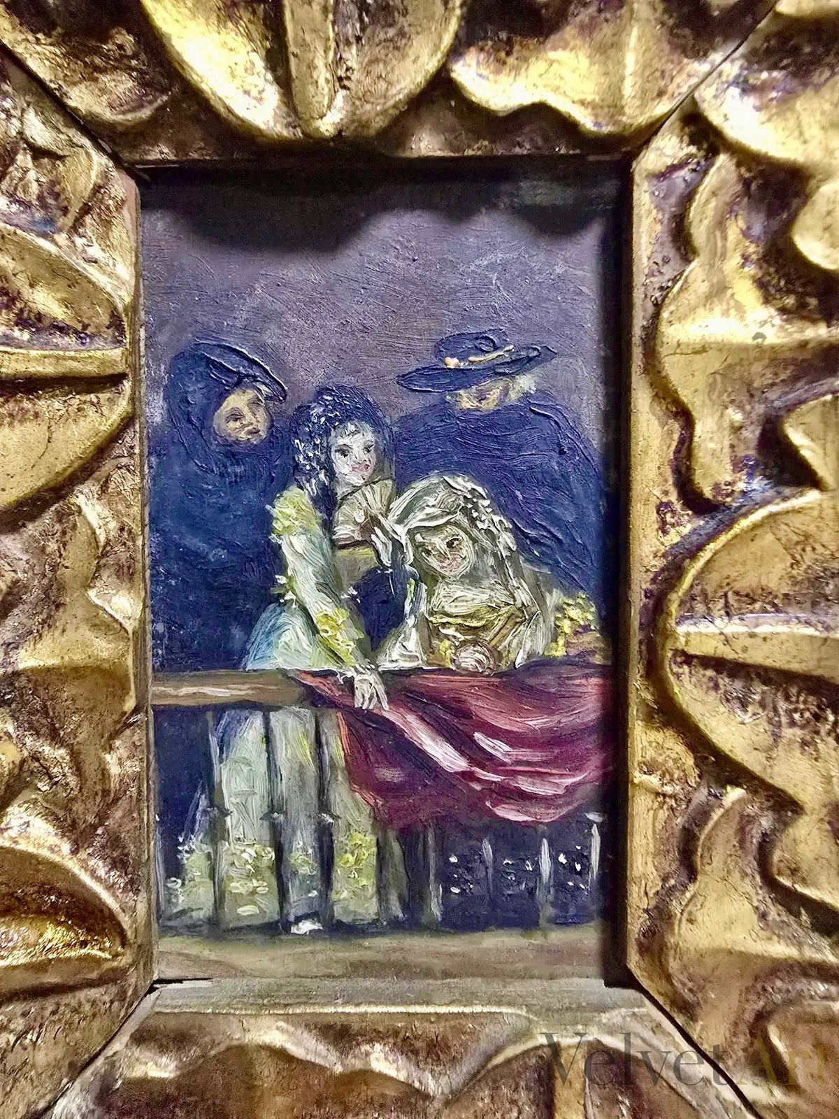 Goya | "Escena Española con Figuras en un Balcón" | Óleo Sobre Cobre, 1800