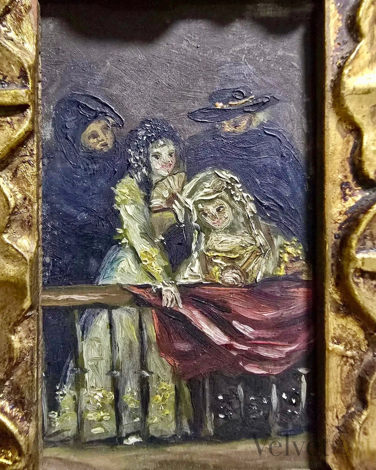 Goya | "Escena Española con Figuras en un Balcón" | Óleo Sobre Cobre, 1800