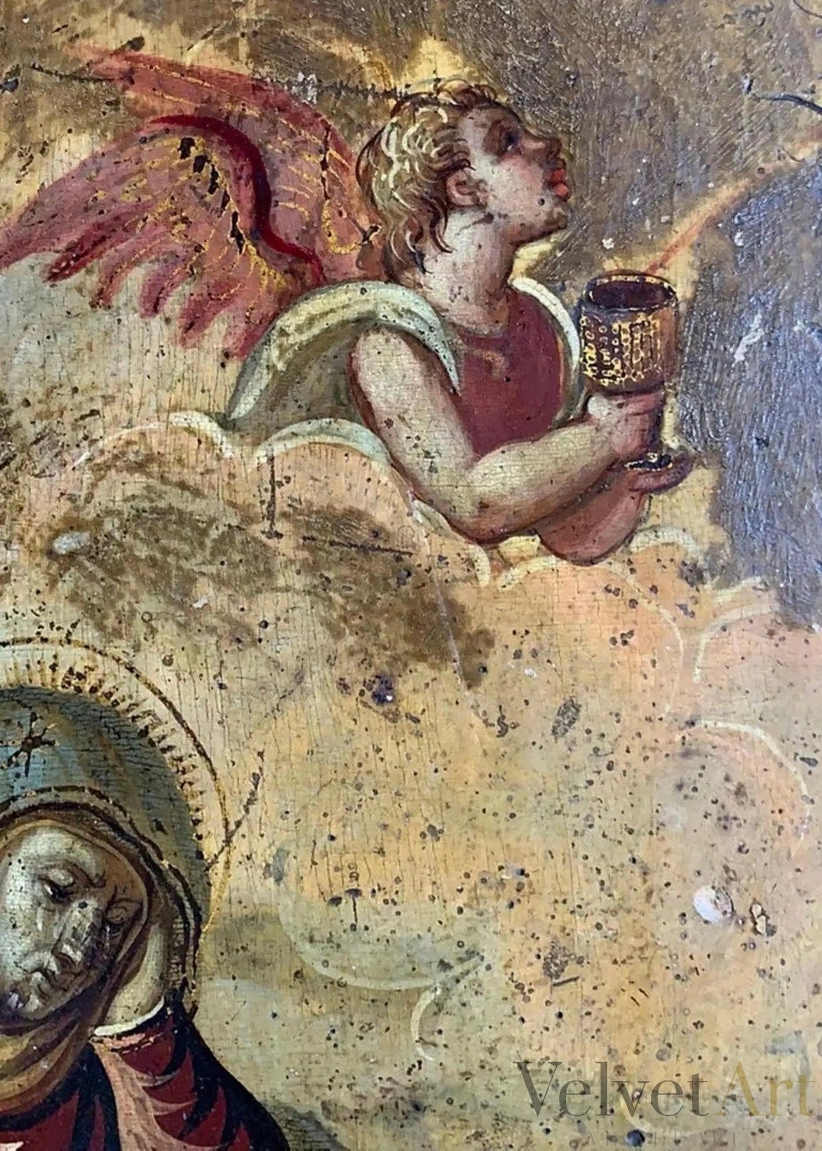 Escuela Italiana del Siglo XVI | “Cristo Crucificado con la Virgen, San Juan y María Magdalena”