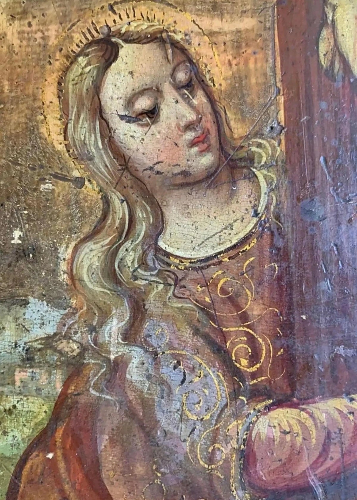 Escuela Italiana del Siglo XVI | “Cristo Crucificado con la Virgen, San Juan y María Magdalena”