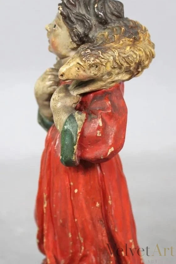Círculo de José Risueño (Granada, siglo XVIII) | “Niño Jesús como Buen Pastor”
