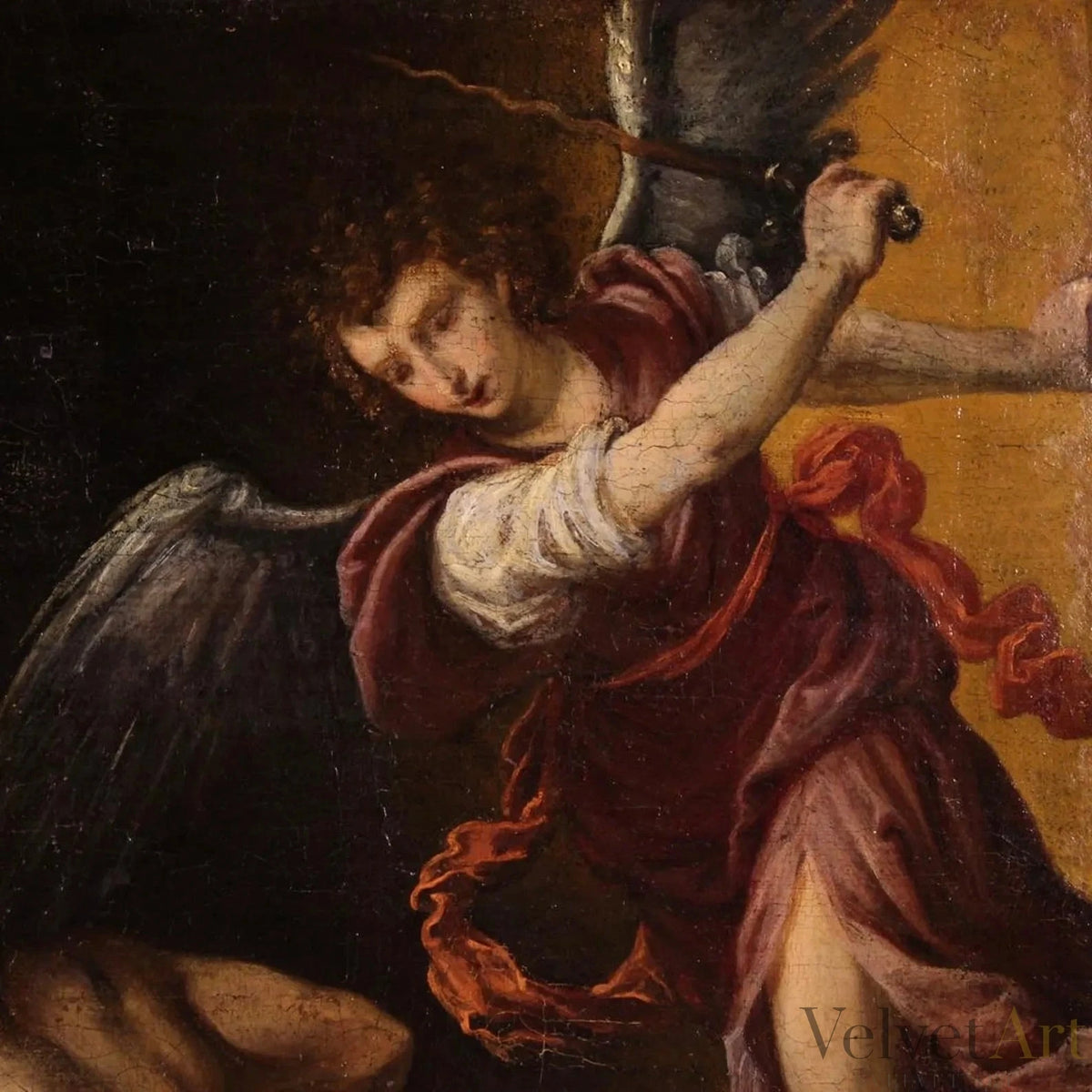 Escuela Italiana, Siglo XVII | “La Expulsión de Adán y Eva del Jardín del Edén”