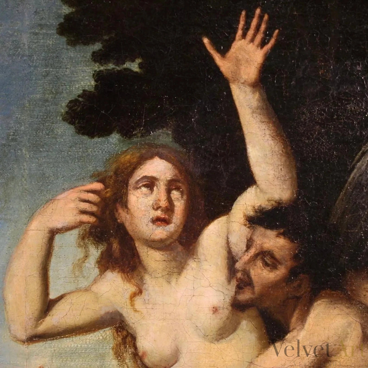 Escuela Italiana, Siglo XVII | “La Expulsión de Adán y Eva del Jardín del Edén”