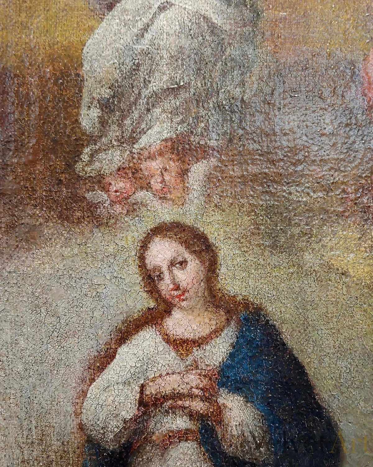 “Madonna rodeada de santos”| Italia Siglo XVII
