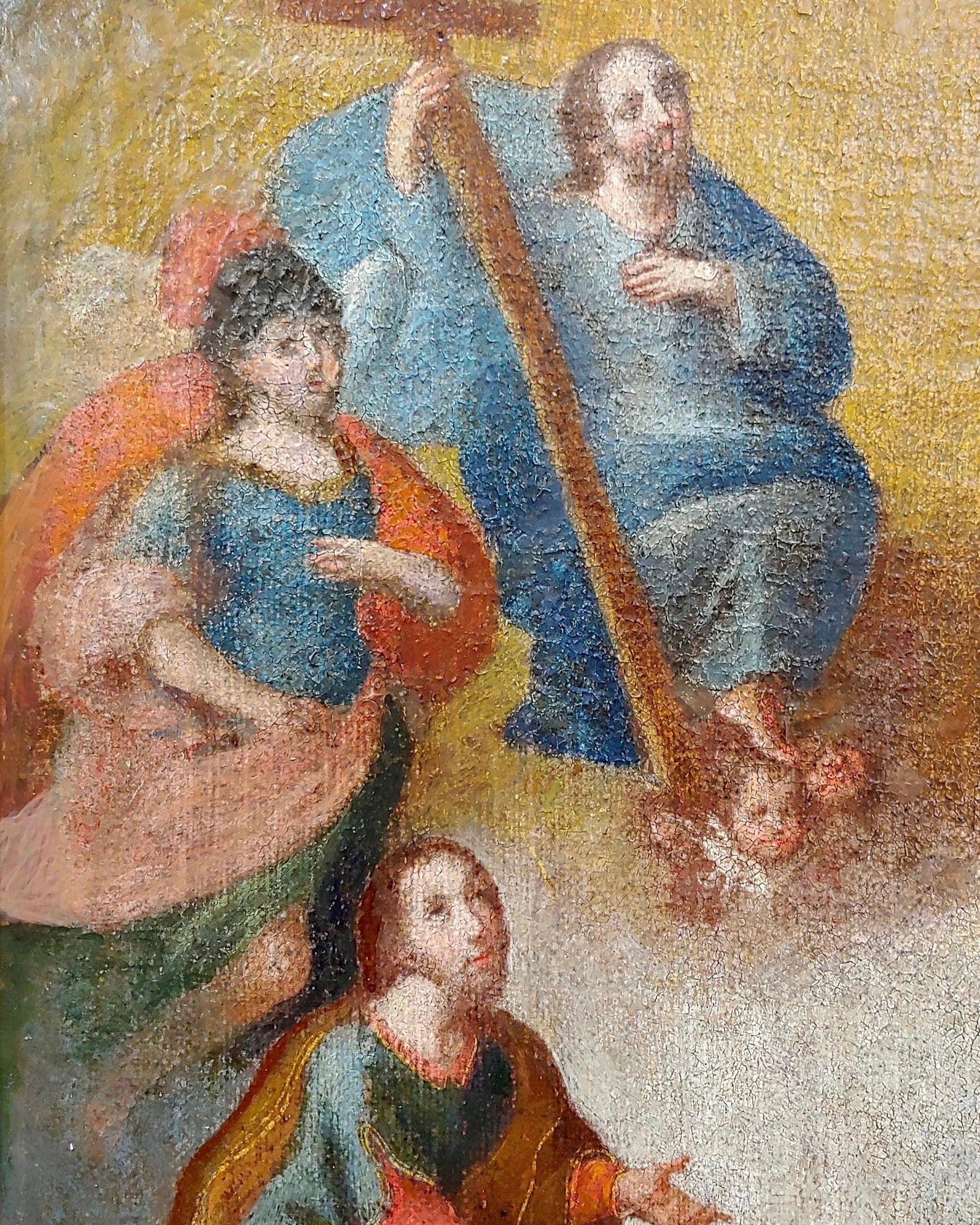“Madonna rodeada de santos”| Italia Siglo XVII